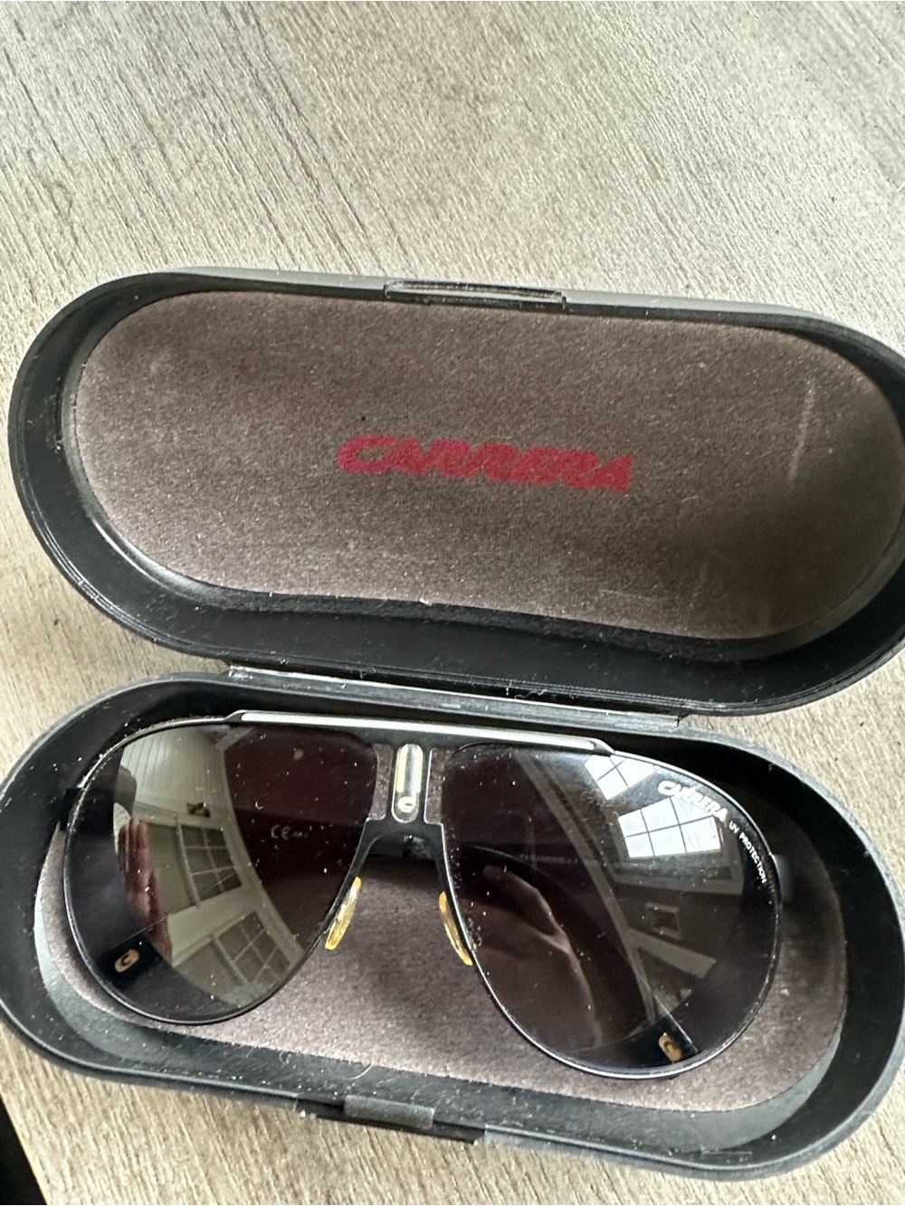 Classic early 2000s Carrera Matt Black with silver details Aviator Smoke Lenses - Picture 7 of 7